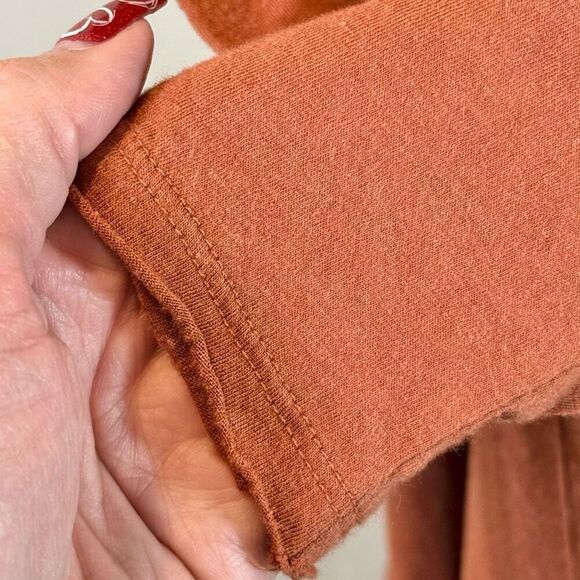 Free People Anytime Longe Sleeve Cotton Rustic Boho Midi Dress Women's Small - Picture 4 of 13